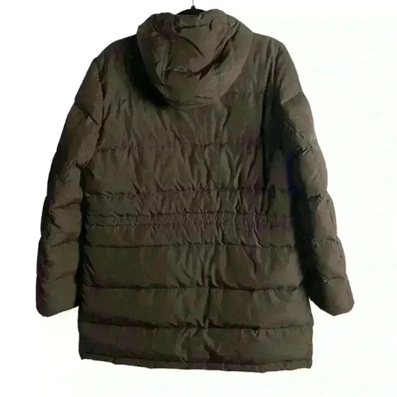 Lauren Ralph Lauren Size Large Down Puffer Jacket Chocolate Brown Full Zip Coat - Picture 5 of 8